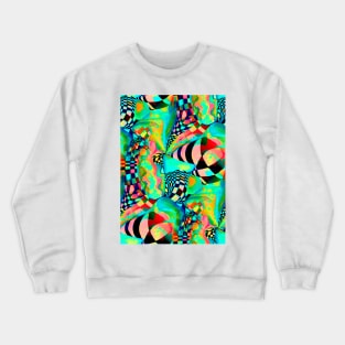 Artistic Gay Pride Abstract Optical Illusion Artwork Crewneck Sweatshirt